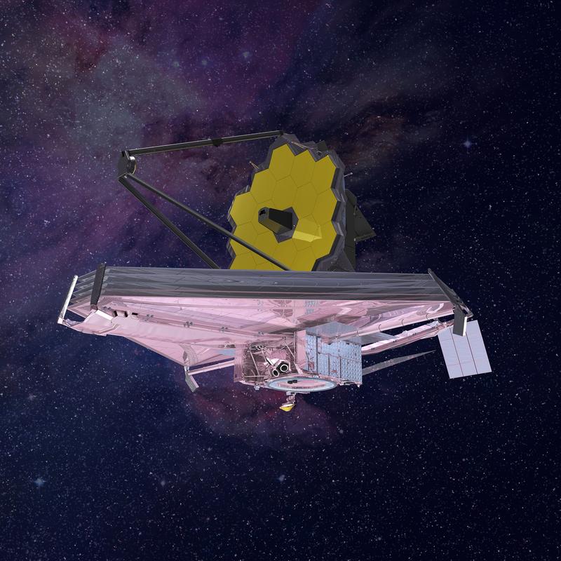 Das James-Webb-Weltraumteleskop ist der Nachfolger des Hubble-Teleskops und soll 2020 gestartet werden.