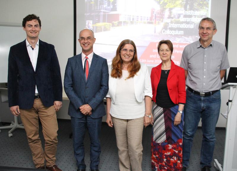 V. l.: Dr. Wouter De Tavernier, Dr. Giovanni Lamura, Prof.in Dr. Hildegard Theobald, Prof.in Dr. Monique Lanoix und Prof. Dr. Frerich Frerichs.