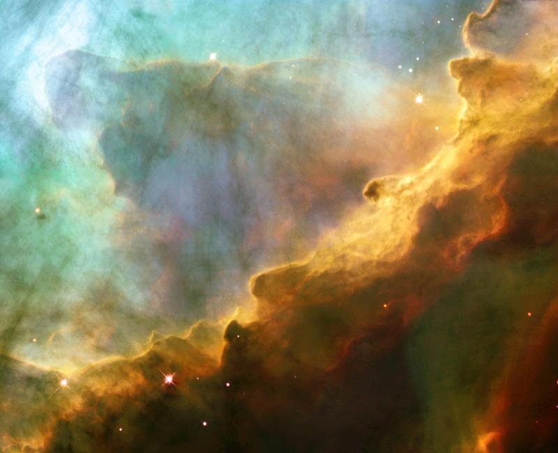 Interstellare Wolken im Sternbild Sagittarius, einer Region im Zentrum der Milchstraße, wo Messungen von Astrophysikern das Vorkommen von Amid-Ionen nahelegten.