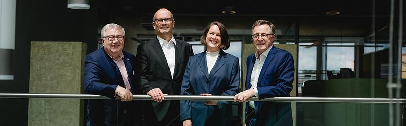 The institute’s management team consists of Prof. Dieter Spath, Prof. Oliver Riedel, Prof. Anette Weisbecker and Prof. Wilhelm Bauer (from left to right).