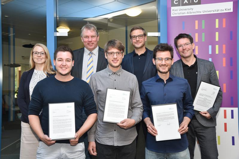 Prof. Dr. Claudia Büngeler, Jan Schardt, Prof. Dr. Lutz Kipp, Helge Krüger, Stefan Sievers, Federico Cecati, Prof. Dr. Carsten Schultz (v.li.n.re.)