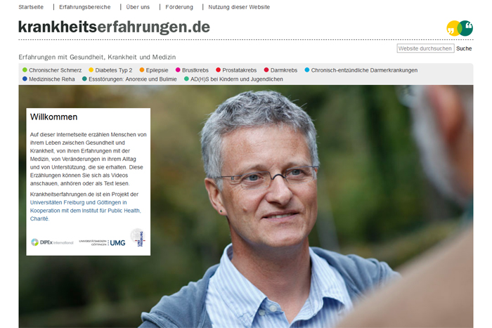 Screenshot: www.krankheitserfahrungen.de 