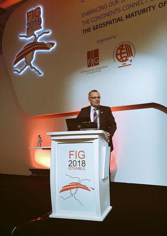 Prof. Staiger auf dem FIG-Kongress 2018 in Istanbul.
