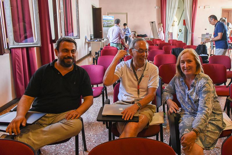 Prof. Vasilis Ntziachristos, Prof. Steven Chu und Prof. Dame Amanda Fisher. 