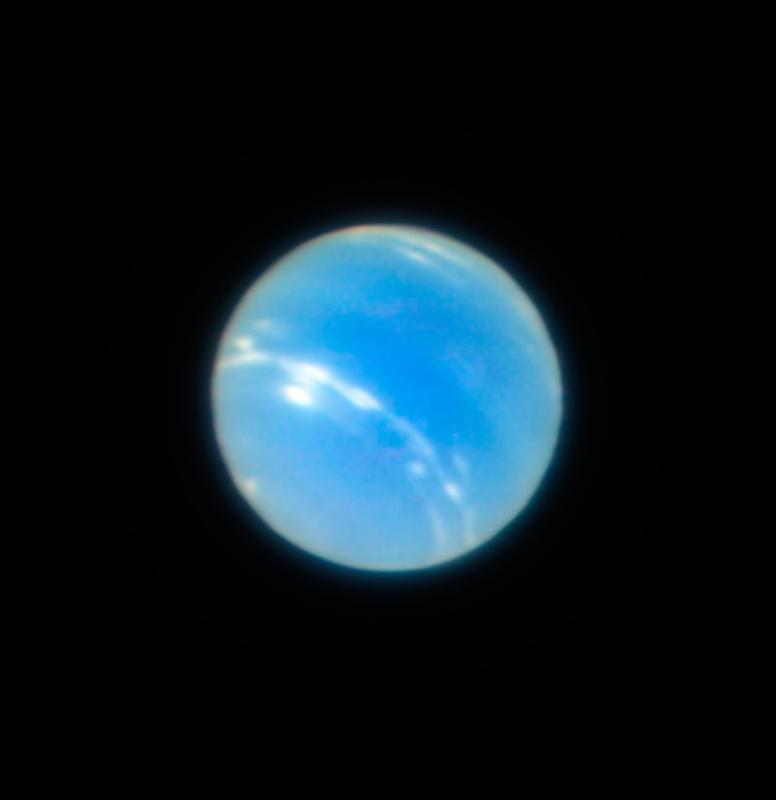 Neptun aufgenommen mit dem VLT mit MUSE/GALACSI im Narrow-Field-Modus der Adaptiven Optik.