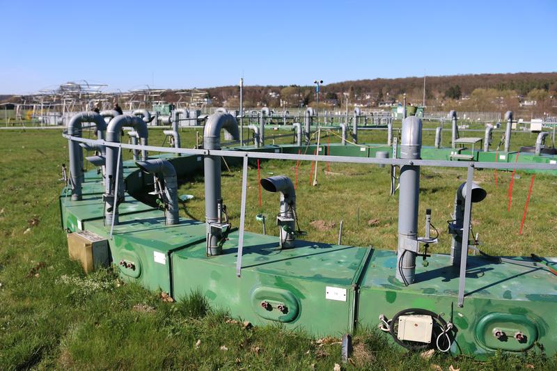 CO2-Anreicherungsringe in der Klimafolgenforschungsstation der JLU in Linden-Leihgestern. 