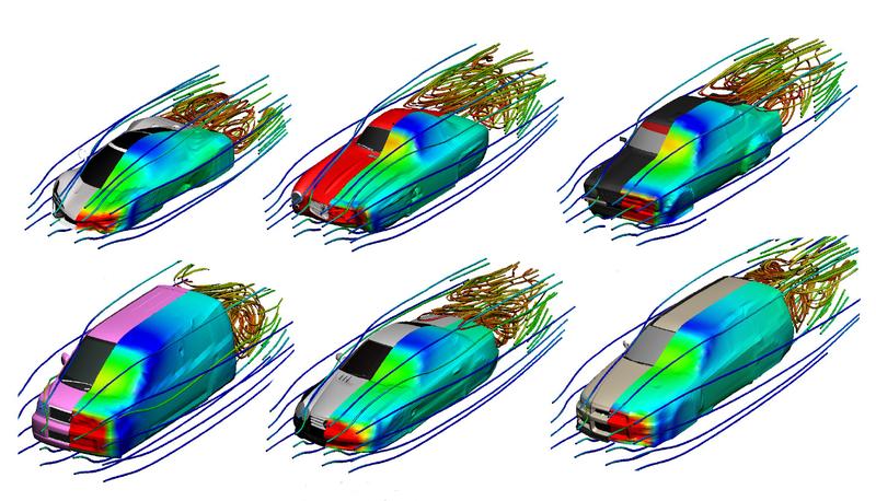 Die neue Software zeigt innerhalb von Sekundenbruchteilen die Stromlinien und den Druck an den Oberflächen von interaktiv deformierbaren Objekten.