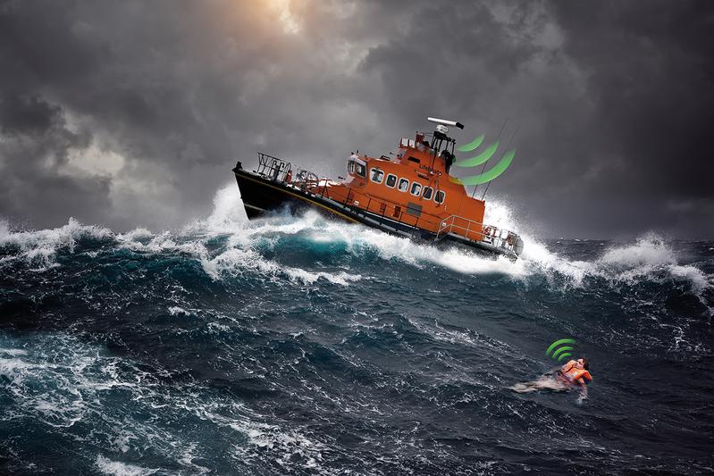 Next Generation Schiffsradare: Das harmonische Radar SEERAD soll in Zukunft Tags in Rettungswesten detektieren und Schiffbrüchige zuverlässig orten 