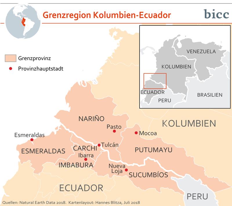 Karte Grenzgebiet Ecuador