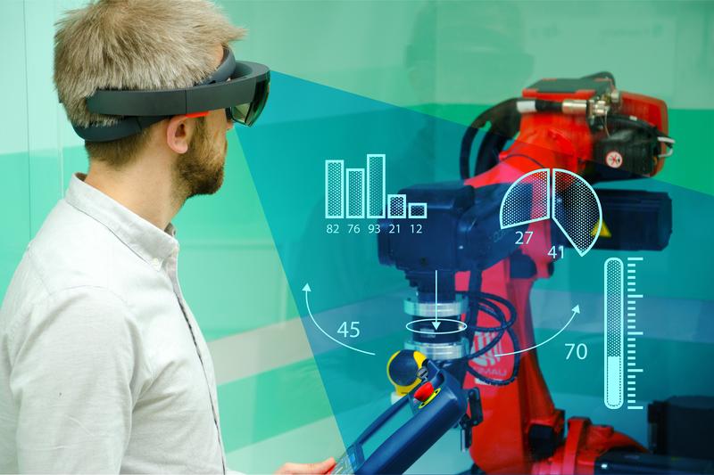 Das Zusammenspiel von modularer Shopfloor IT und dem Maschinenzwilling ermöglicht die kontextsensitive Bereitstellung aktuell relevanter Maschinen- und Prozessdaten für den Mitarbeiter 