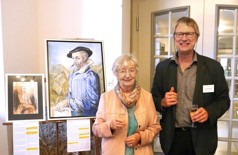 Marianne Meschede und Prof. Dr. Martin Meschede bei der Vernissage am 03.09.2018 in Bonn 