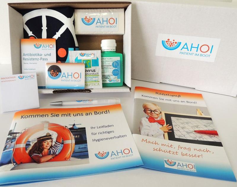 Die Inhalte der AHOI-Box, die künftig jeder Patient an der Unimedizin Greifswald erhalten soll.
