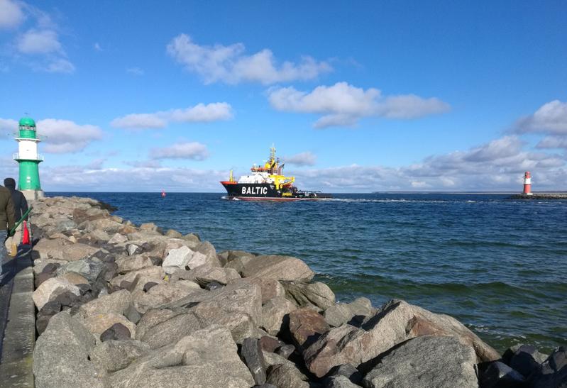 Flussmündung der Warnow in die Ostsee