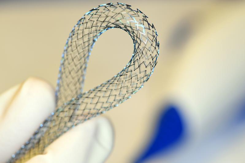 Moderne Stents sind sehr biegsam 