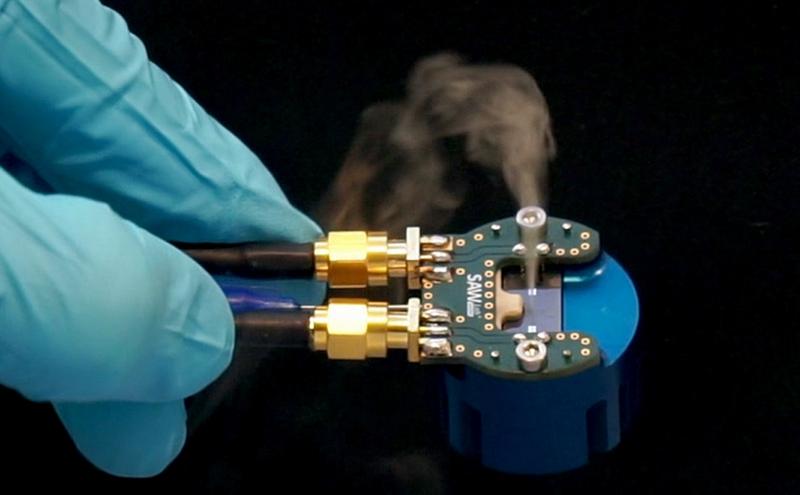 SAW-based micro-actuator for liquid atomization 