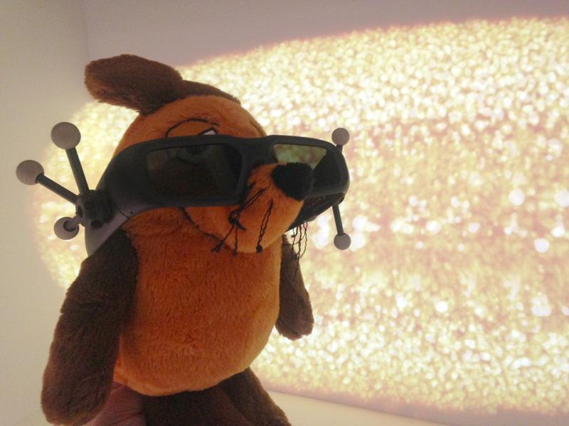 Die Maus im Virtual-Reality-Raum des CSBD.