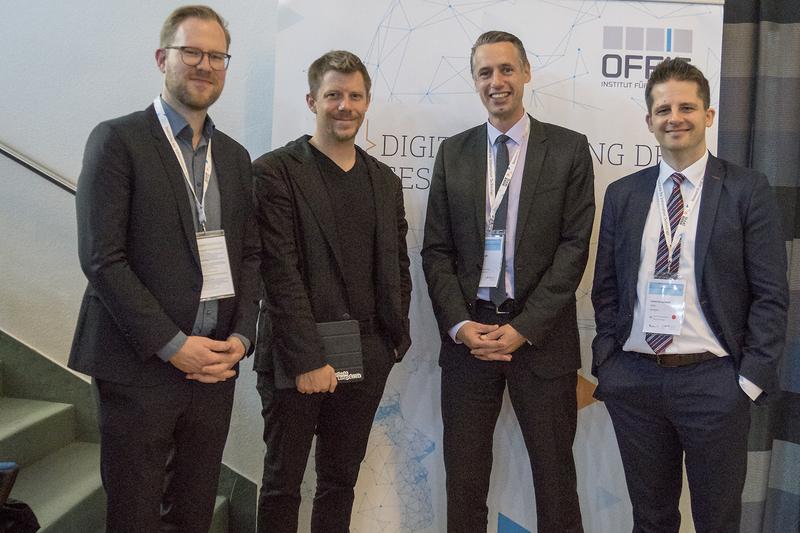 v.l.n.r.: David Lerch (BMWi), Linus Neumann (CCC), Prof. (FH) Dr. Dominik Engel (FH Salzburg), Prof. Dr. Sebastian Lehnhoff (OFFIS)