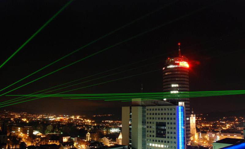 Laser über Jena - Lange Nacht der Wissenschaften Jena