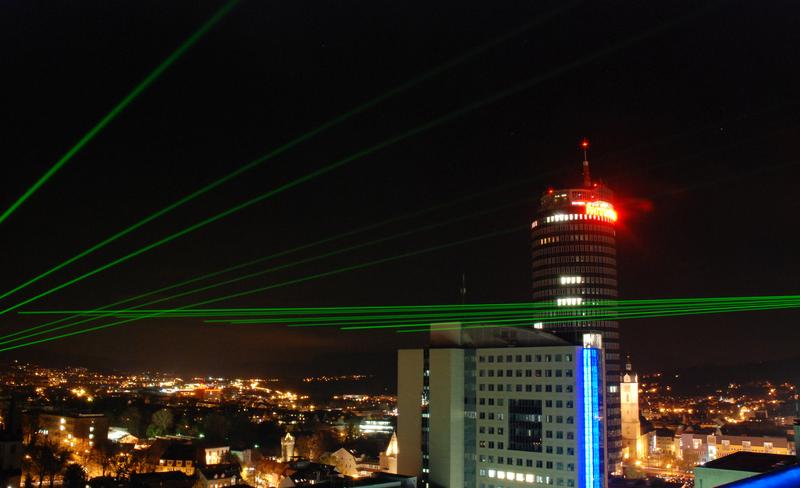 Laser über Jena - Lange Nacht der Wissenschaften Jena