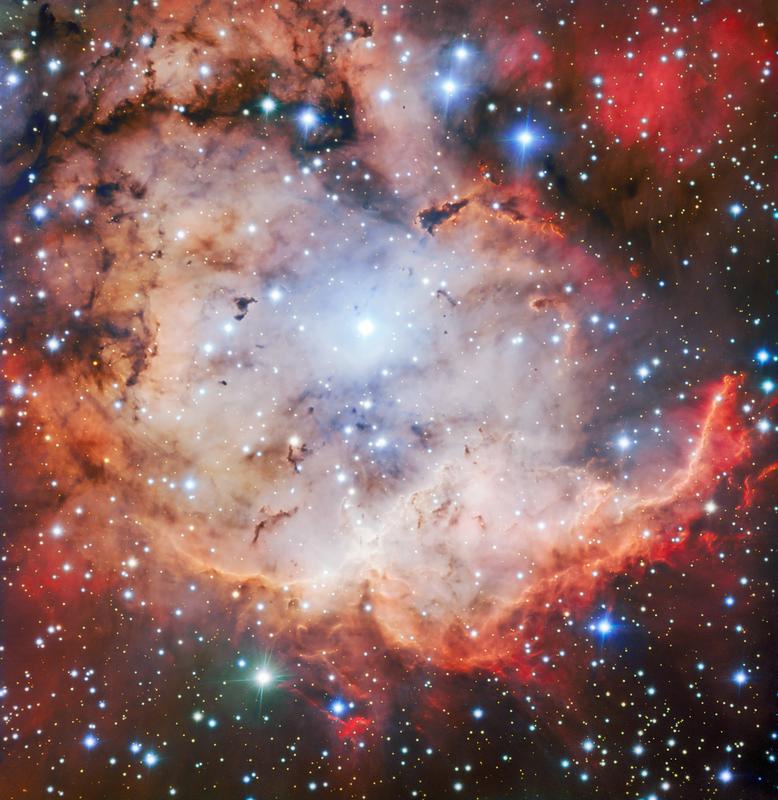 Aufnahme der FORS-Kamera vom Sternentstehungsgebiet NGC 2467.