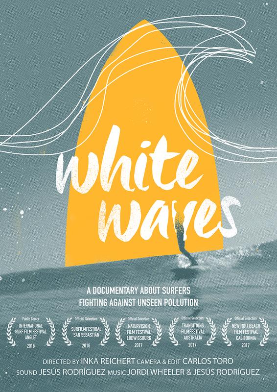 White Waves Poster