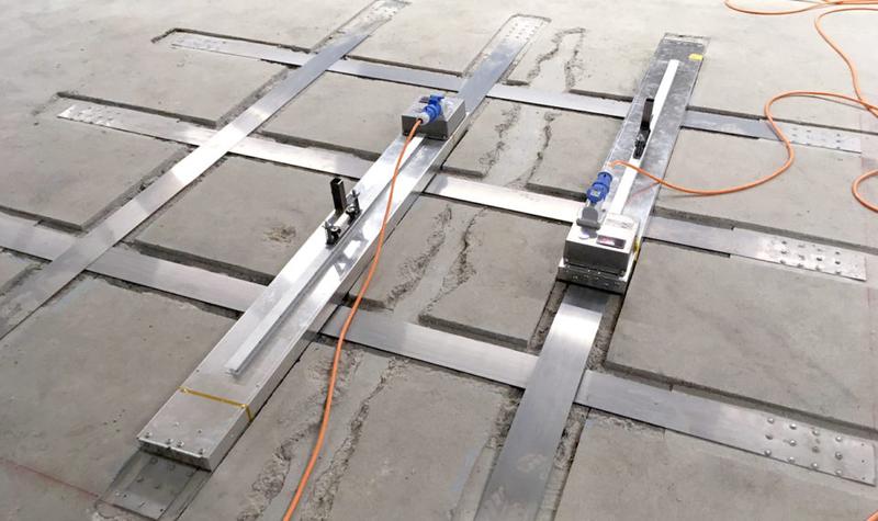 Reinforcement of an intermediate slab with memory-steel.