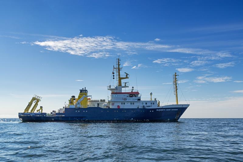 Startet zu ihrer 200. Forschungsfahrt: das IOW-Forschungsschiff ELISABETH MANN BORGESE (EMB)