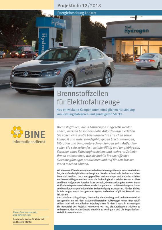 Das BINE-Projektinfo „Brennstoffzellen für Elektrofahrzeuge“