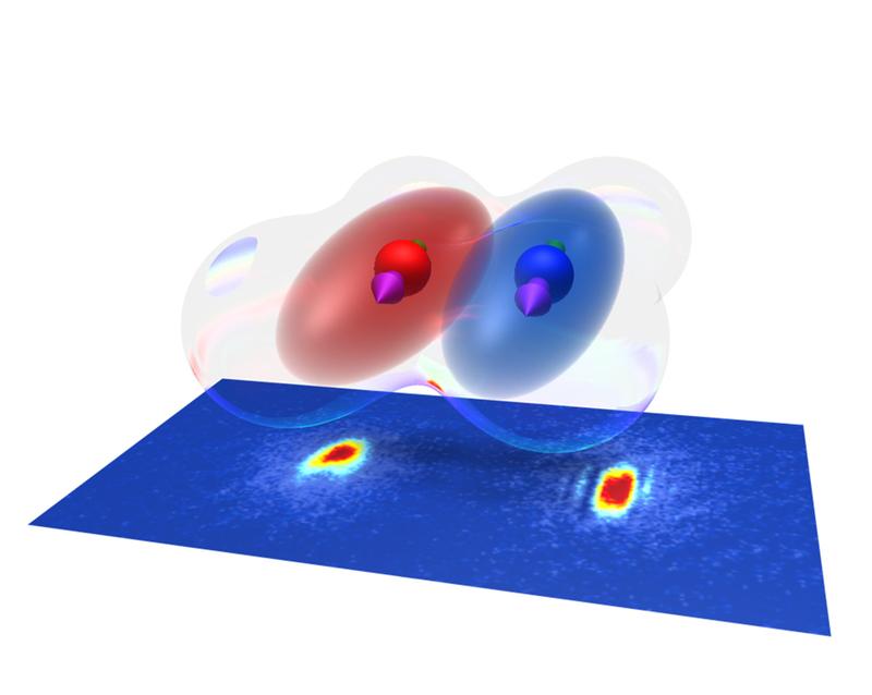 Die Bose-Einstein-Kondensate aus Erbium und Dysprosium koexistieren und wechselwirken miteinander.