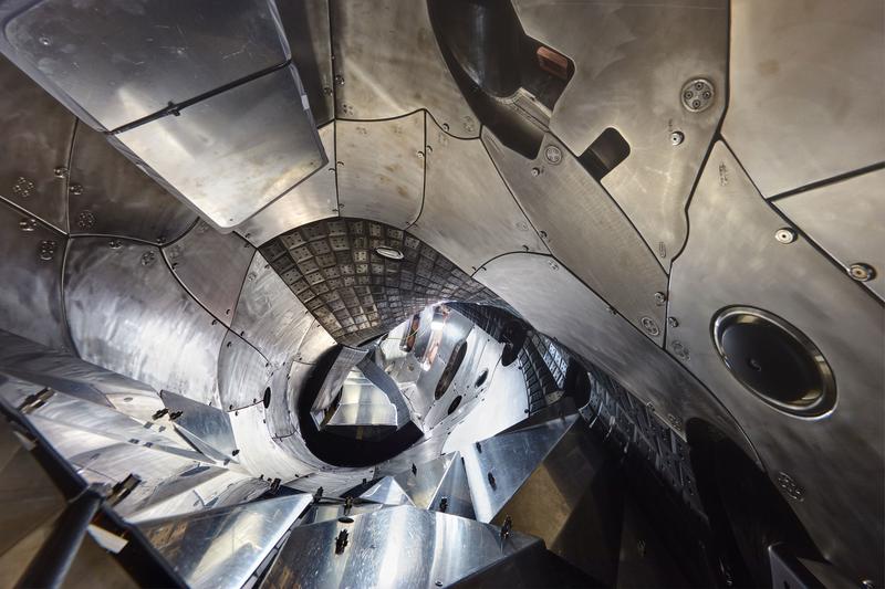 View inside the plasma vessel of Wendelstein 7-X fusion device