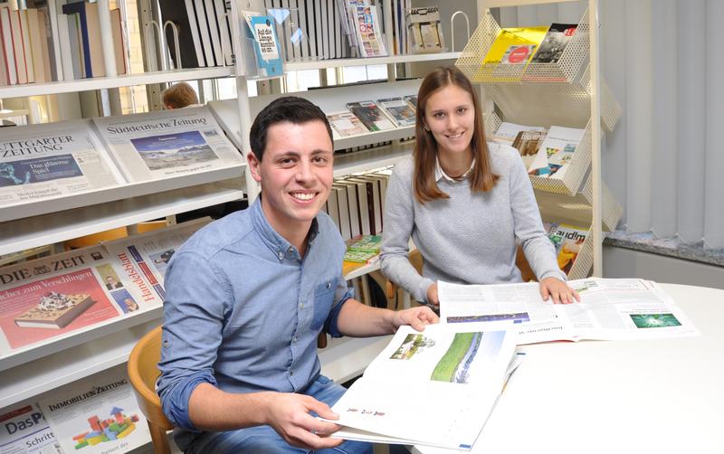 Silvio Fricker und Lena Schuhmacher, Studierende der Energiewirtschaft an der Hochschule Biberach