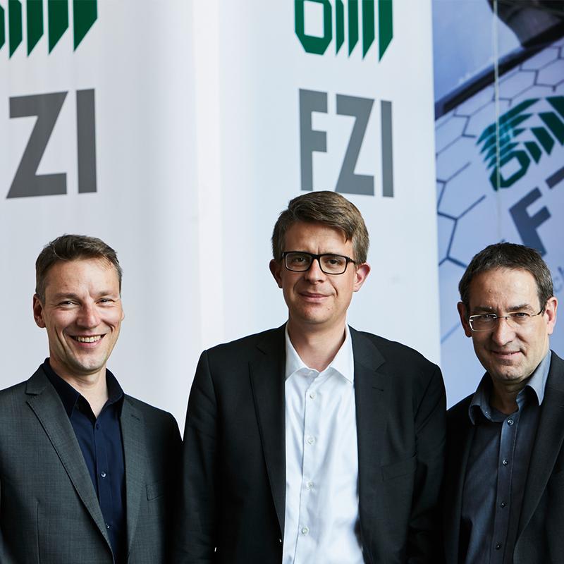 Geschäftsführender FZI-Vorstand: Prof. Dr.-Ing. J. Marius Zöllner, Jan Wiesenberger, Prof. Dr. Andreas Oberweis (v.l.n.r.)
