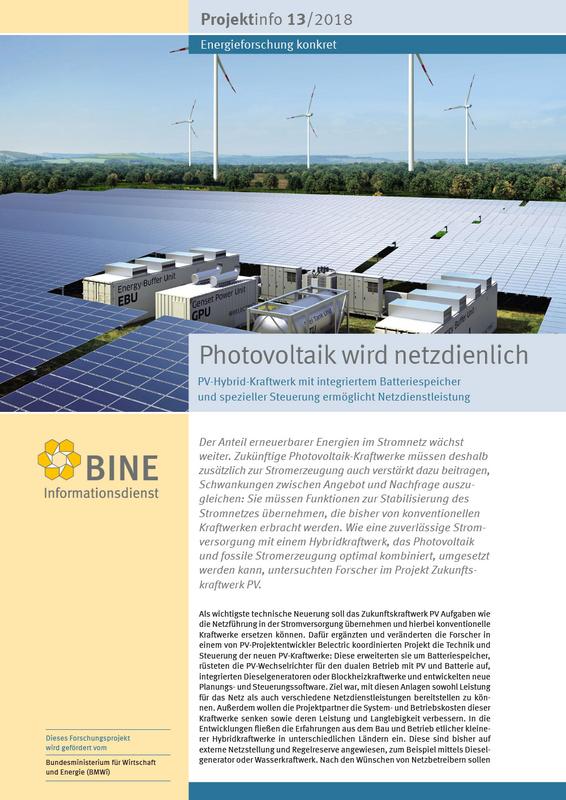 Das neue BINE-Projektinfo „Photovoltaik wird netzdienlich“.