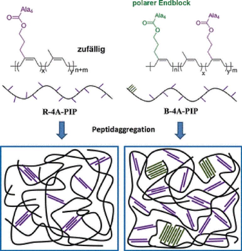 Durch die physikalische Quervernetzung der Polyisoprenketten werden die Festigkeit und Zähigkeit des synthetischen Kautschuks stark erhöht.