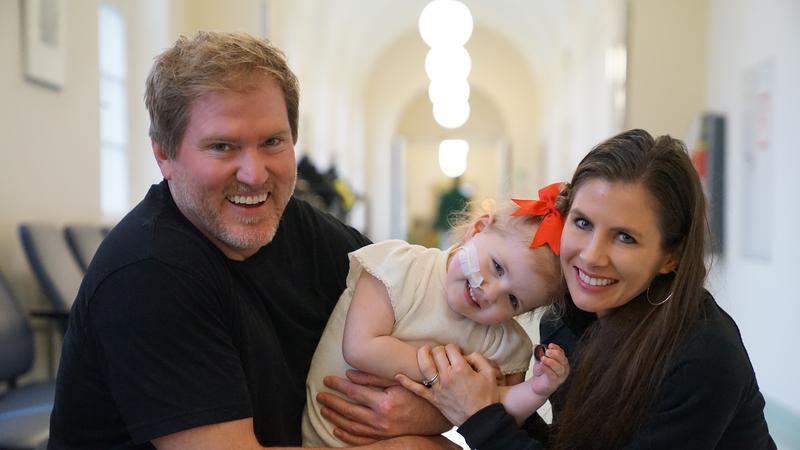 Treasure and Ryan Caldwell with daughter Chloé