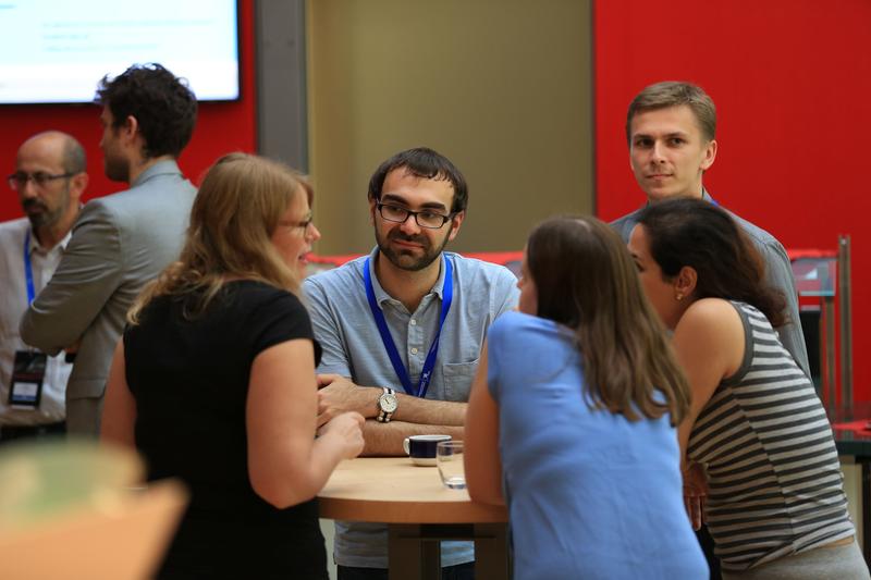 Coffee break at the Astroinformatics Conference. Participants from four continents and different fields of research discussed machine learning methods in astronomy