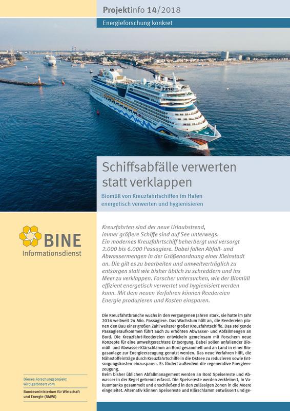 Das BINE-Projektinfo „Schiffsabfälle verwerten statt verklappen“
