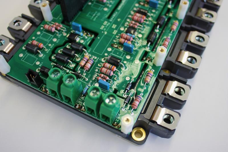 Umrichtermodul aus einer Windenergieanlage. 