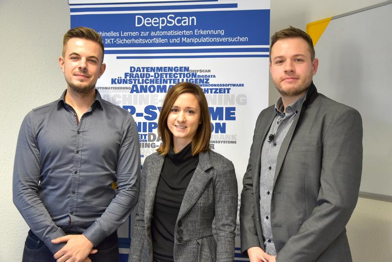 Sie gehören zum Team, das an der JMU das System DeepScan entwickelt (von links): Kevin Fuchs, Anna Fuchs und Fabian Gwinner. 