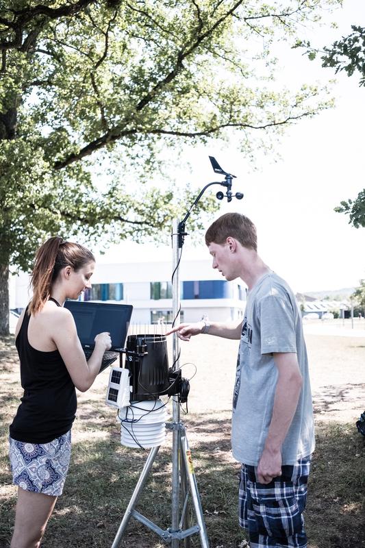 Studierende Wetterstation