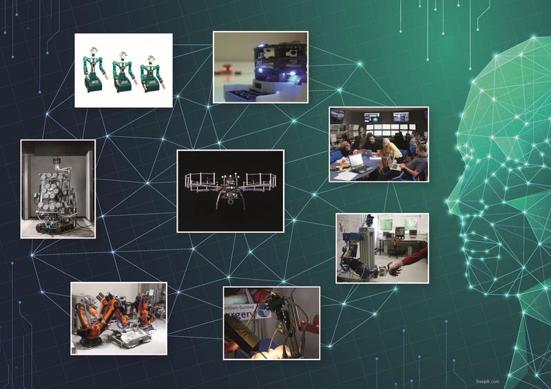 Netzwerke autonomer Roboter können Herausforderungen meistern, an denen  die einzelne Maschine scheitern würde. (Grafik: Theresa Lösch, KIT)