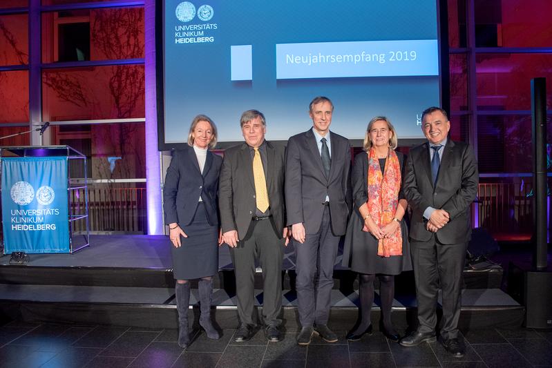 Der Vorstand des Universitätsklinikums Heidelberg beim Neujahrsempfang 2019. 