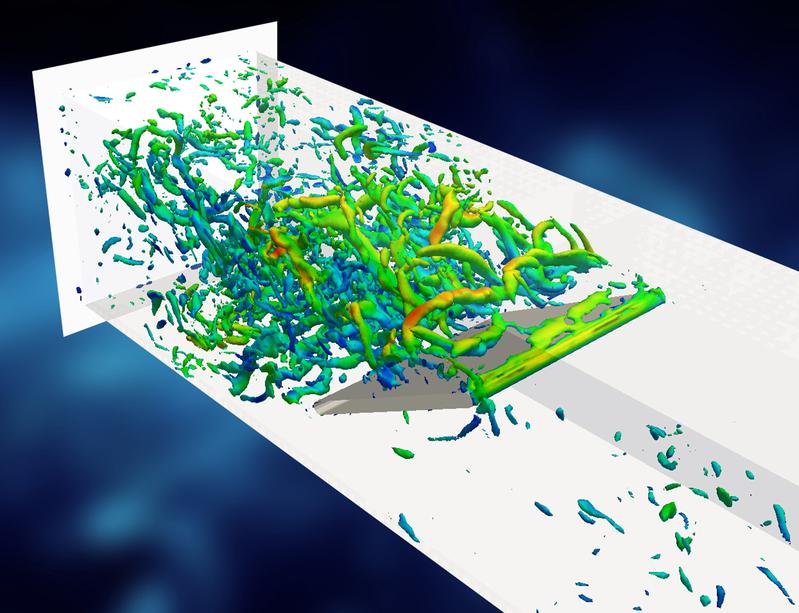 For less noise: high-resolution simulation of flows in a car air conditioning system