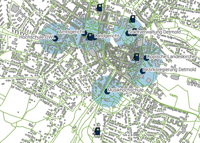 Ladeinfrastrukturplanung in Detmold