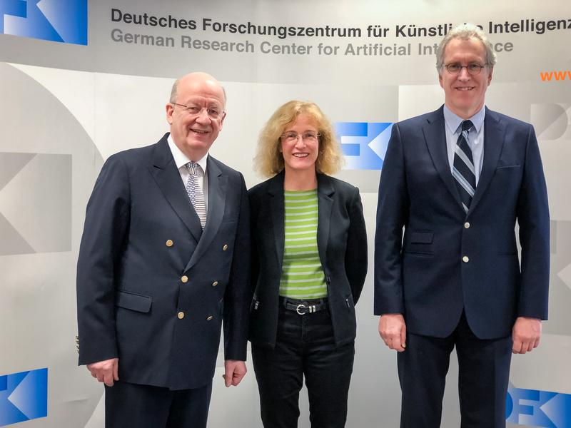 v.l. Prof. Wolfgang Wahlster, Prof. Jana Koehler, Dr. Walter Olthoff