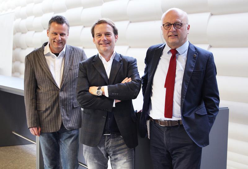 Die drei Gründungsmitglieder des neuen Instituts: Der Leiter Professor Dr. Jörg Eberhardt (Mitte), Professor Dr. Jörg Baumgart (links) und Professor Dr. Michael Pfeffer