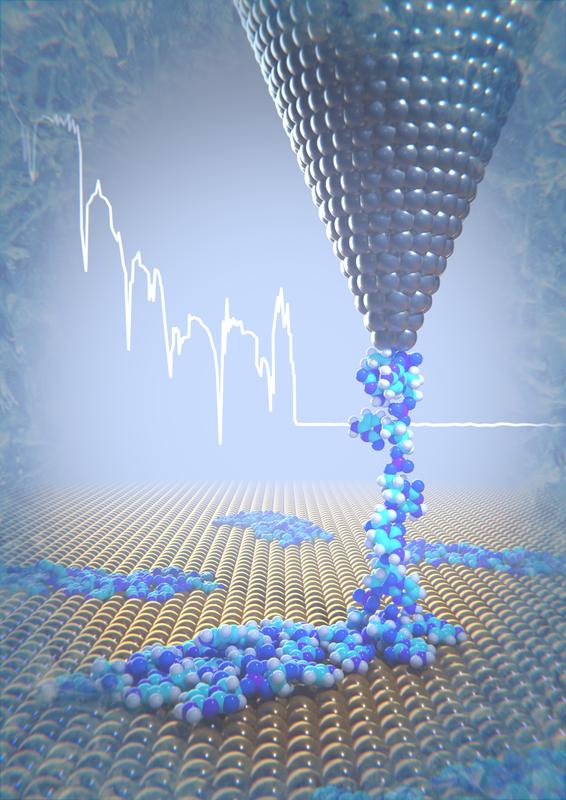 At low temperatures, a DNA strand is removed from the gold surface using the tip of an atomic force microscope. In the process, physical parameters can be determined.