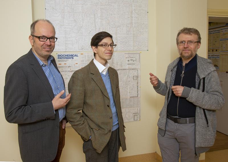 Die Philosophen Privatdozent Dr. Ludger Jansen und Petter Sandstad sowie Professor Georg Fuellen von der Universitätsmedizin Rostock