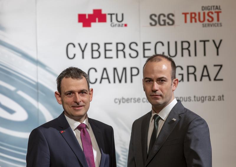 Stefan Mangard (TU Graz) und Martin Schaffer (SGS) leiten die Geschicke des Cybersecurity Campus Graz