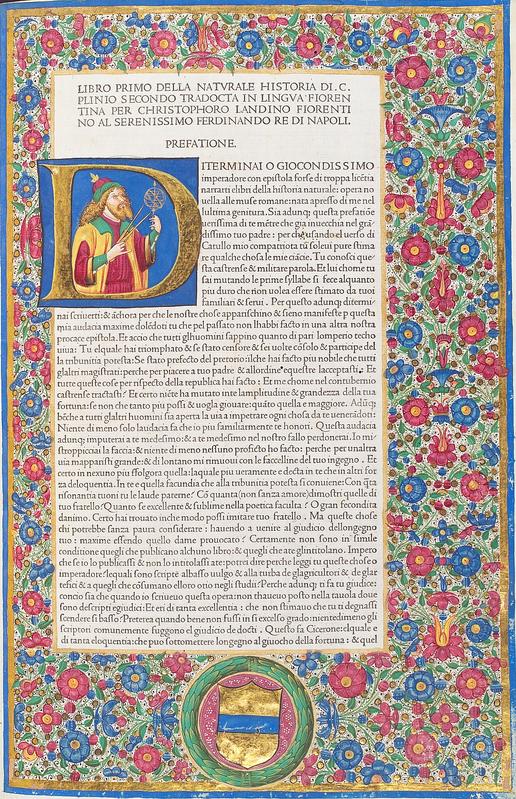 Gajus Plinius Secundus: Historia naturale. Venedig 1476